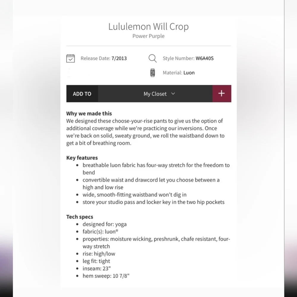 EUC Lululemon 
